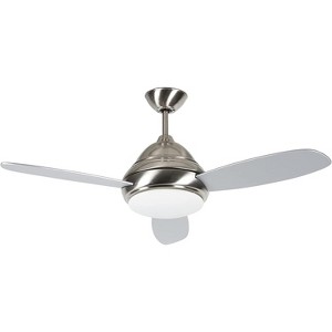 Luminance Dulcet LED Ceiling Fan Wall Control 44" Modern Fixture 3-Blades Stainless Steel - 1 of 1