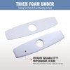 WOWOW 9.6 in. x 2.4 in. x 0.3 in. Stainless Steel Kitchen Sink Faucet Hole Cover Deck Plate in Brushed Nickel - 4 of 4