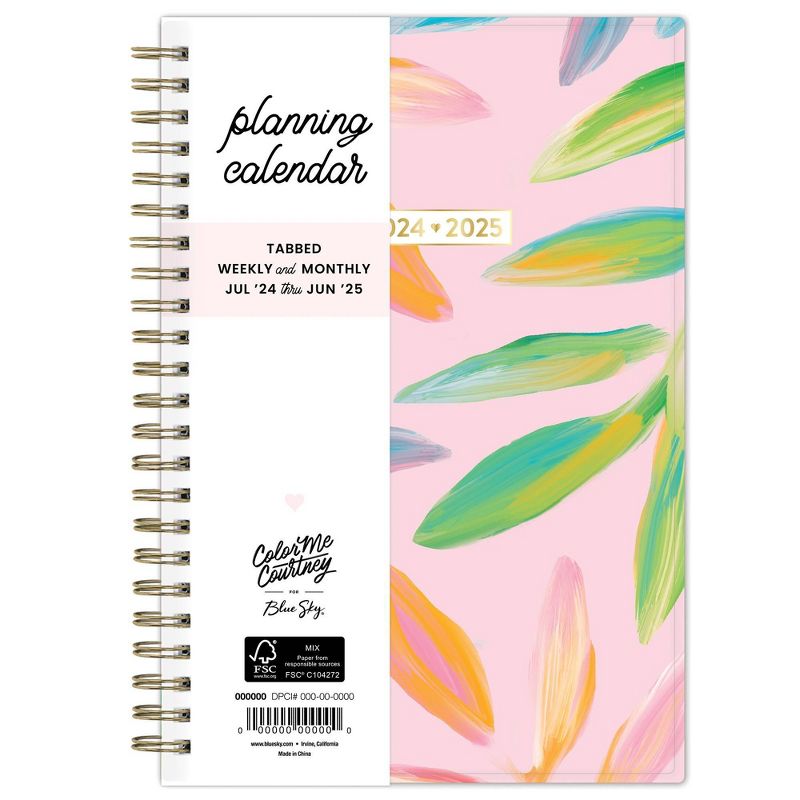 Color Me Courtney for Blue Sky 2024-25 Weekly/Monthly Planner 8&#34;x5&#34; Aloha Pink, 4 of 14