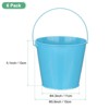 Unique Bargains Galvanized Metal Rustic Multipurpose Bucket with Handle 6 Pcs - 2 of 4