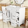Kumasinova 36" Bathroom Vanity,Freestanding Vanity with Resin Sink,Soft Closing Door,3 Drawers,Silver Handles,150LB Vanity for Bathrooms - 2 of 4