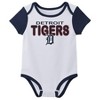 MLB Detroit Tigers Infant Boys' 3pk White Bodysuit - 2 of 4