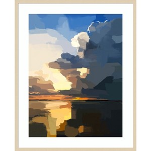 Amanti Art Abstract Seascape  I by Emily Kalina Wood Framed Wall Art Print - 1 of 4