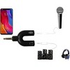 Sanoxy 2-Pack 3.5mm Stereo Audio Male To 2 Female Headphone Splitter Cable Adapter (Black) - 3 of 3