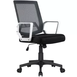 Yaheetech Height Adjustable Mid-Back Mesh Office Computer Chair with Wheels