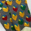 Colorful Strawberry Patterned Ankle Socks  (Women's Sizes, Adult Medium) - 2 of 3