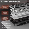 MaseiKar AL68 Wireless Mechanical Keyboard,60% Layout with Knob,QMK/VIA Software,Gasket Mounted,Hot Swappable,RGB Backlit,BT/2.4G/USB-C - 3 of 4