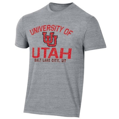 Ncaa Utah Utes Men's Gray Tri-blend T-shirt - S : Target