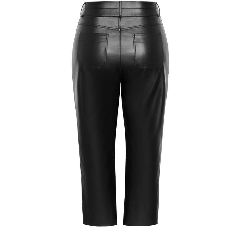 Women's Plus Size Norah Faux Leather Pant - black | CITY CHIC, 5 of 7