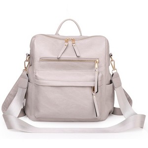 Women Retro PU Backpack,Multifunctional, Spacious Fashion Bag for Work, Travel & Daily Use, Trendy & Practical Design - 1 of 4
