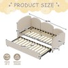Modern Velvet Upholstered Twin Size Daybed Frame with Additional Bed Frame, Ideal for Bedroom and Living Room - 4 of 4