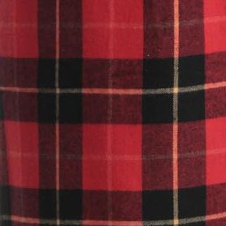 red black plaid 100% cotton flannel
