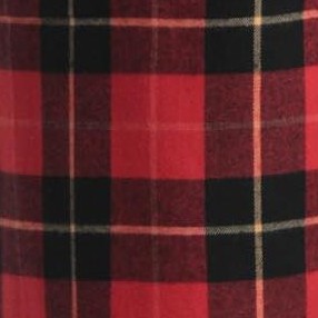 red black plaid 100% cotton flannel