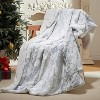 Heated Electric Throw Blanket, Fast Heating Electric Blankets with 5 Heating Levels & 4 Hours Auto Off, White Tie-Dye, 50" x 60" - 2 of 4