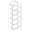 INFURNIC Decorative Bookshelf Etagere Bookcase 5 Tier Ladder Design Open Shelves Black Metal Frame for Home Office, Black, 23.75"*12"*72" - 2 of 4