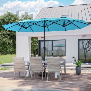 Sonkuki 13 x 7.2Ft Double-Sided Patio Umbrella with Large Canopy Outdoor Table Umbrella for Garden, deck and pool - 1 of 4