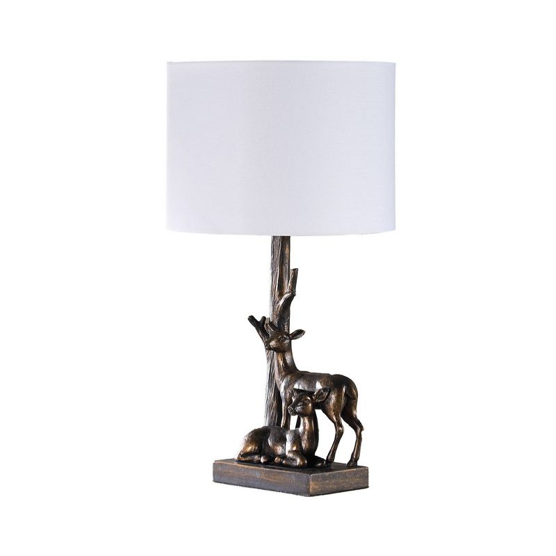 19.75&#34; Capreolus Western Roe Deer Polyresin Table Lamp Bronze - Ore International, 2 of 5