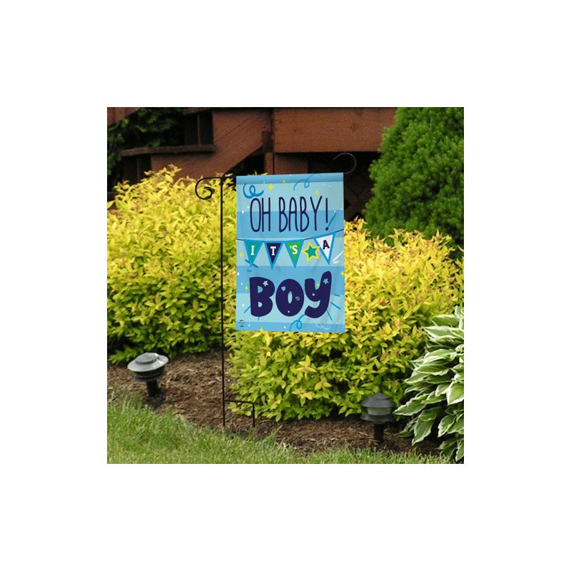 Baby Boy Double-Sided Garden Flag Shower Birth 18" x 12.5" Briarwood Lane, 3 of 4