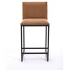 TOAOTBNBOB Industrial Bar Chair with Metal Footrest, Counter Height Barstools Set of 2, Dining Room Bar Stools with Soft Cushion - 2 of 4