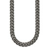 Chisel Stainless Steel Antiqued and Brushed 10mm 24" Curb Link Necklace - 3 of 4