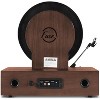 Fuse WRAP Vertical Vinyl Record Player | FM Radio, Bluetooth in/Out, AUX, Line Out | Backslit Album Cover Holder | Handcrafted Ashtree Wood - 2 of 4
