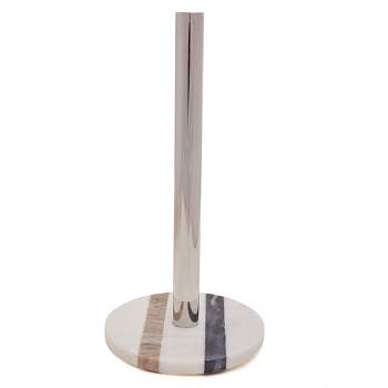 Lexi Home Marble Counter Paper Towel Holder - Mount White Stripes