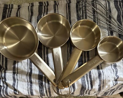 4pc Stainless Steel Measuring Cups Silver - Figmint™