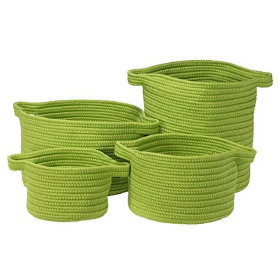 Colonial Mills American Farmhouse 4-Piece Basket Set - Neon 100% Polypropylene Round