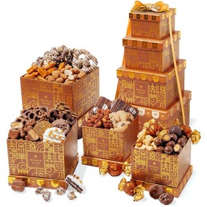 Bonnie and Pop- Gift Tower- Snack and Chocolate Assortment- Copper - 1 of 4