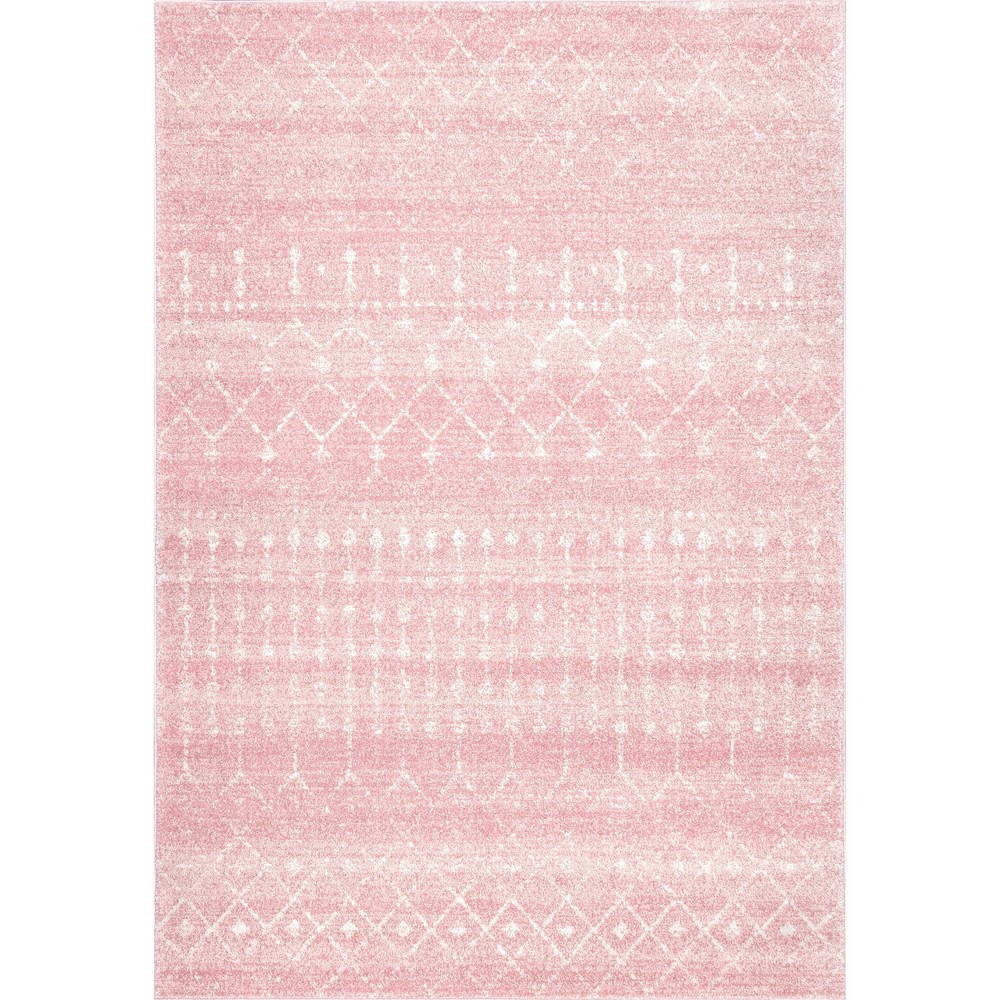 10'x13' Moroccan Blythe Area Rug Pink - nuLOOM