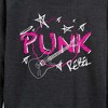 Women's - Instant Message - Punk Guitare Lightweight French Terry Wide Neck Long Sleeve Shirt - 2 of 4