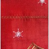 Home Mart Goods Red White Christmas Santa Claus Embroidery Kitchen Curtain 3PC Set Swag & Tiers Set - 4 of 4