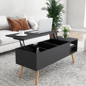 Lift Top Coffee Table with Hidden Storage, Adjustable Shelf, Durable Center Table with Quiet Lift Mechanism, 43.3" x 15.7" x 17.7" - 1 of 4