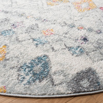 Metro-Mod Chic 47" Round Gray Hand-Knotted Wool Blend Area Rug