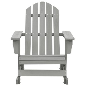 vidaXL Adirondack Rocking Chair Lounge Patio Chair for Garden Solid Wood Fir - Gray - 1 of 4