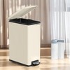 Slim Trash Can, 12.7-Gal (48 L) Garbage Can for Narrow Spaces with Soft-Close Lid, Stainless Steel, 15 Trash Bags Included - 2 of 3