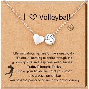 Sports Theme Necklace 4 Ball Designs Adjustable 16+3 Inch Christmas Gift - 1 of 4