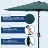 7.5ft Patio Umbrella, Table Umbrella Outdoor Patio with Crank Lift & Push Button Tilt, 6 Sturdy Ribs for Yard, Deck, Pool - 2 of 4