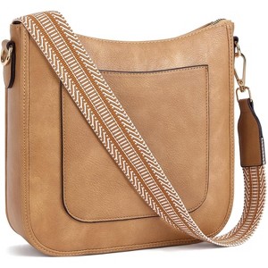 Crossbody Bags for Women Trendy Vegan Leather Hobo Handbags Fashion Shoulder Purse - 1 of 4