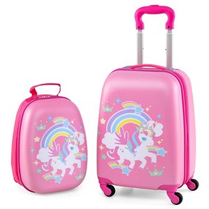 Safstar 2PC Kids Carry On Luggage Set 12" Backpack and 16" Rolling Suitcase for Travel - 1 of 4