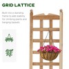 Lirago Wooden Raised Garden Bed with Trellis Outdoor Planter Box with Drainage Slots for Climbing Plants and Flowers 11.5"Dx11.75"Wx49.25"H - 4 of 4
