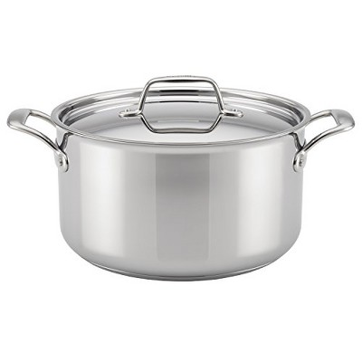 Breville Thermal Pro Stainless Steel Stock Pot/Stockpot with Lid, 8 Quart, Silver