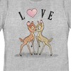 Women's Bambi Valentine's Day Bambi and Faline Love T-Shirt - 2 of 4