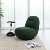 Lirago Luxury Modern Swivel Accent Chair with Ice Flower Velvet-Minimalist Armless Design 27.55"Wx33.07"Dx29.92"H - 2 of 4