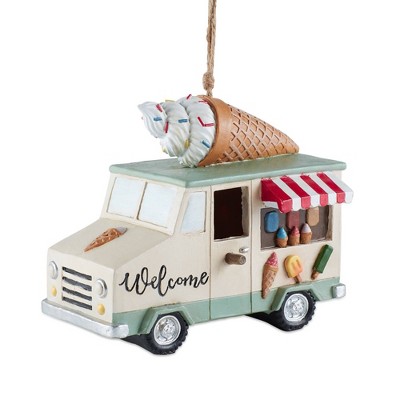 8.75" Ice Cream Food Truck Polyresin Birdhouse - Zingz & Thingz