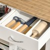 NicBex Mobile Kitchen Island Cart Morden Kitchen Carts on Wheels with Storage, 2-Tier Cabinet, 3 Open Shelves and Drawer for Kitchen - 4 of 4