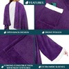 PAVILIA Wearable Blanket with Sleeves for Women Men Adults, Warm Soft Plush Snuggle Pocket Sleeved TV Throw - 3 of 4