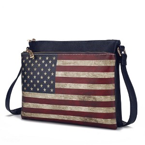 MKF Collection Madeline Printed Flag Vegan Leather Crossbody Bag by Mia K - 1 of 4