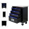 Belatt 5-Drawer Mobile Tool Cart - Lockable Steel Garage Storage, Stainless Steel Countertop, 4 Wheels with Brakes - 4 of 4