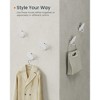 SONGMICS HOME Wall-Mounted Coat Rack, Hook Rack, 4 Metal Hooks, for Coats, Bags, Keys, in The Entryway, Bedroom, Living Room - 3 of 4